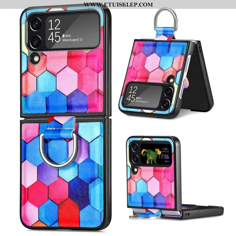 Etui do Samsung Galaxy Z Flip 4 Etui Folio Fantazja Z Pierścionkiem Caseneo